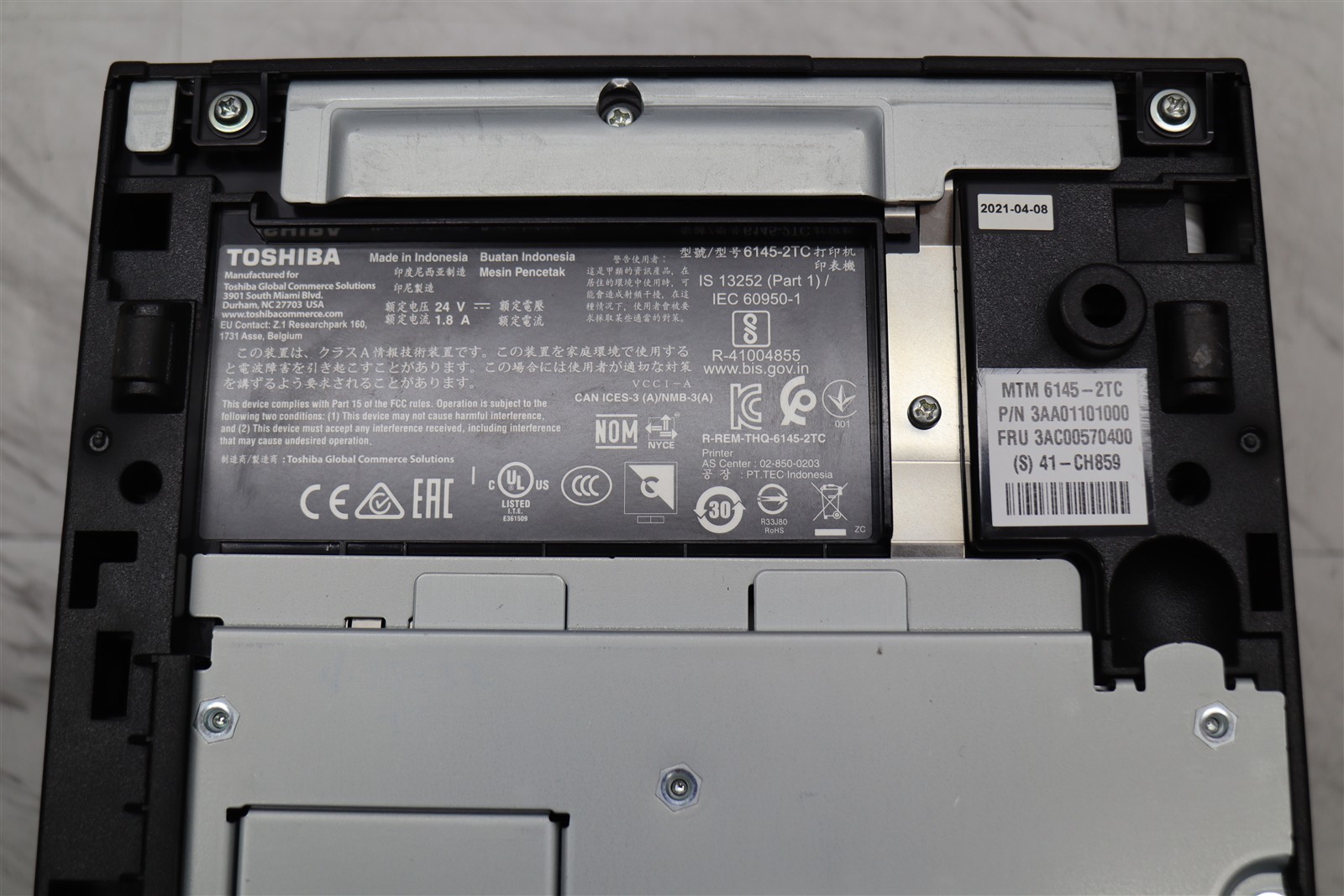 Toshiba TCx Dual Station Thermal Receipt Printer POS MTM 6145-2TC w/ Adapter