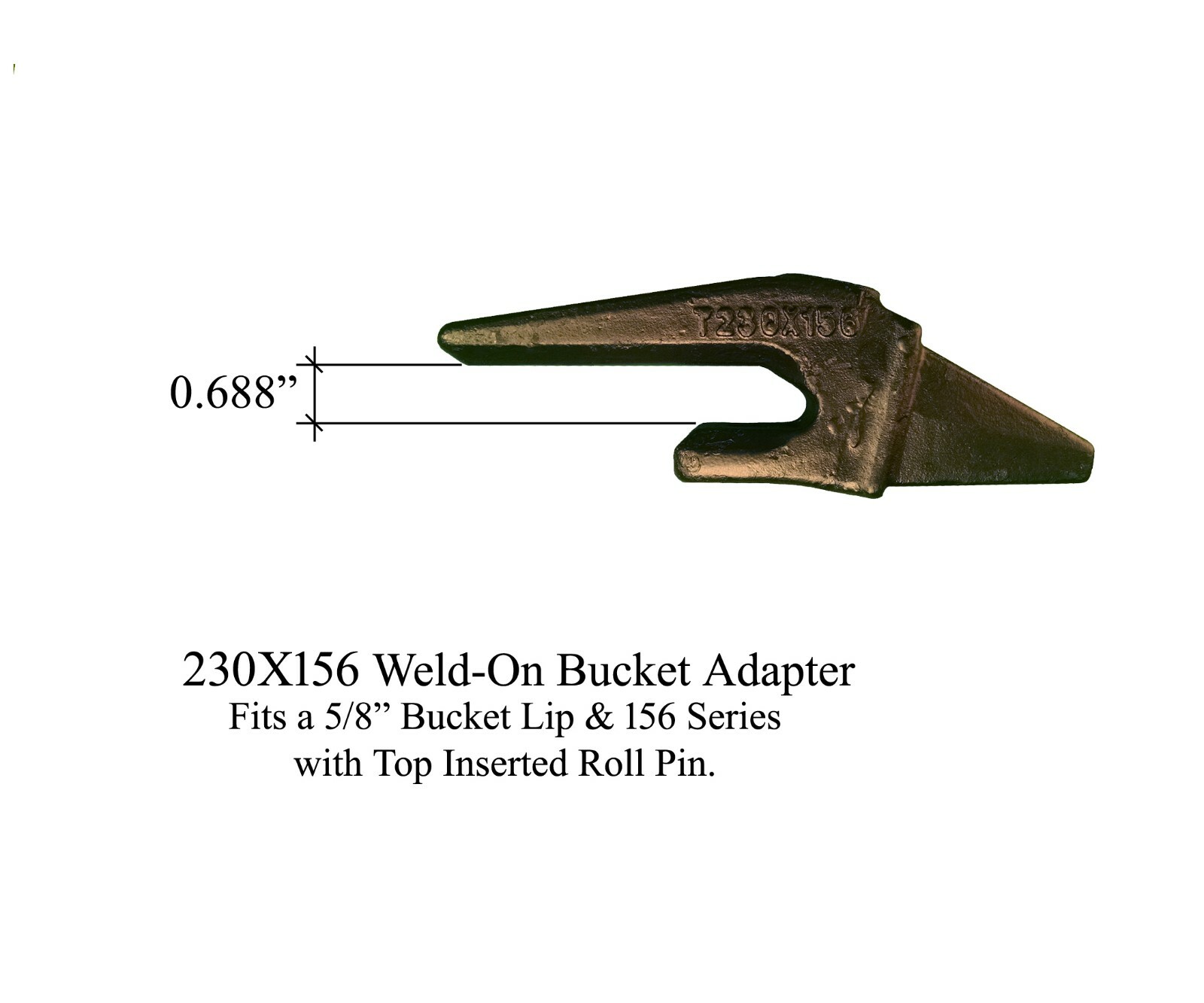 5 Excavator, Skid Bucket Weld-on Shanks, Teeth, Pins, 5/8″ Lip – 230X156, X156