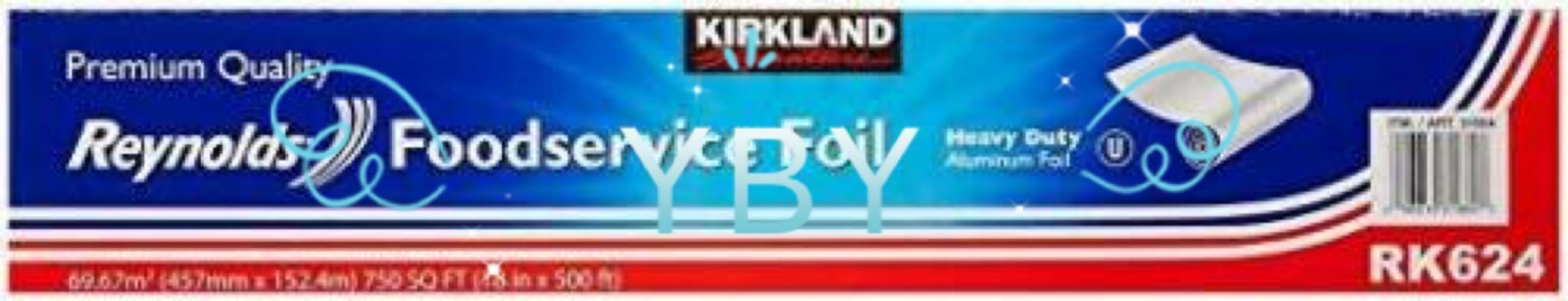 Kirkland Signature Reynolds Heavy Duty Aluminum Foil Roll RK624 18″ X 500 ft