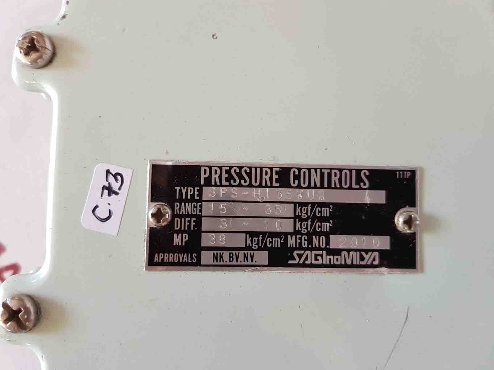 Saginomiya sps-h1 35wuq pressure controls