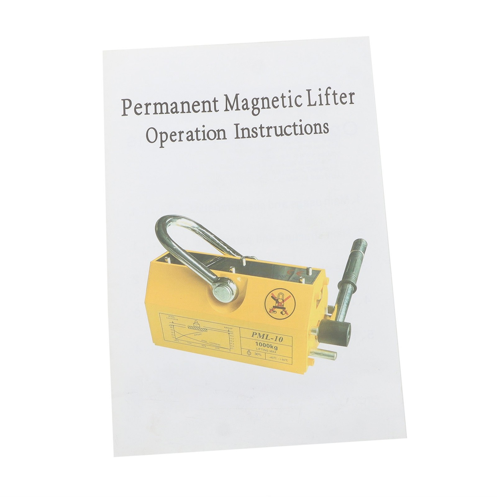 1320LBS 600kg Steel Magnetic Lifter Heavy Duty Crane Hoist, 2 Safety Factor