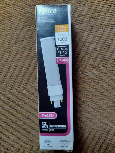 Halco 82118 Horizontal 4-Pin Plug-In LED 12W 4000K Cool White 50000 hours