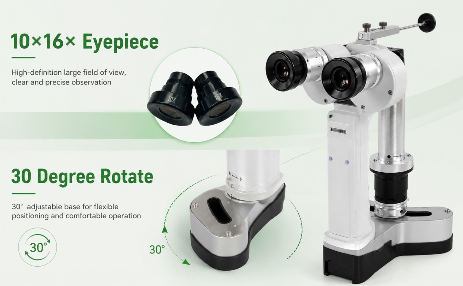 SL-RVK Portable Hand Held Slit Lamp /w 2 Rechargeable 6 hour Batteries & Case
