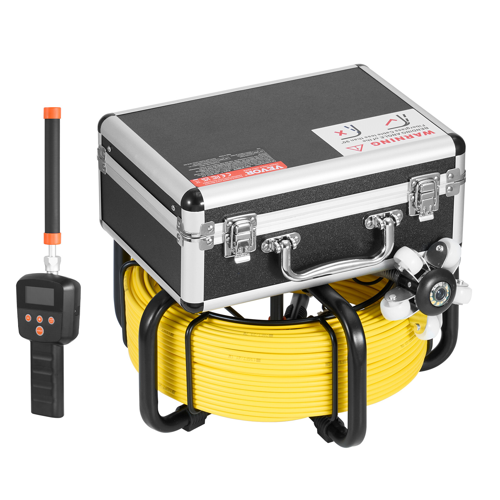 9″ Sewer Camera 98ft/30m Self-Leveling Pipe Inspection Camera with 512Hz Locator