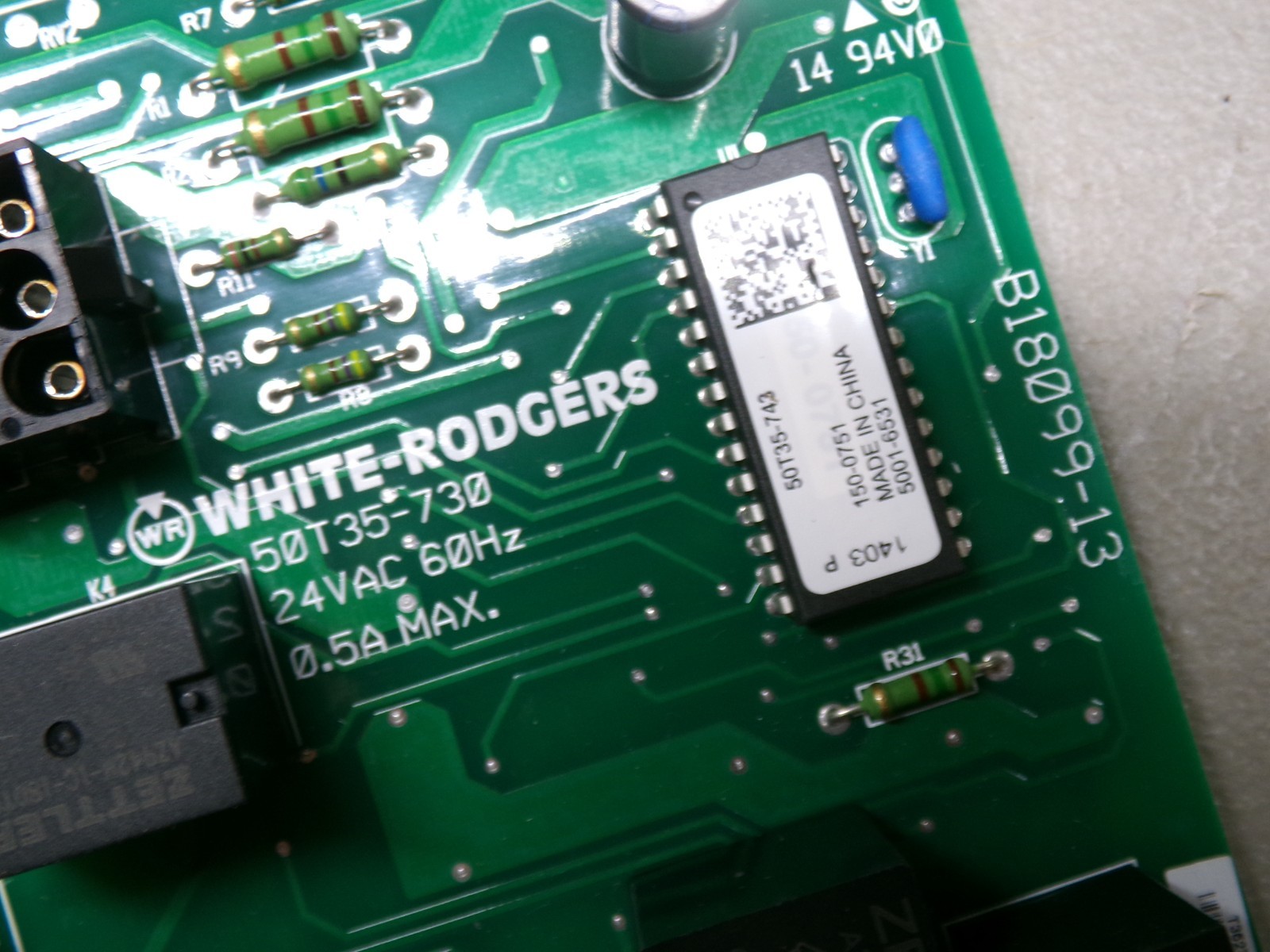 WHITE-RODGERS 50T35-743 FURNACE CONTROL CIRCUIT BOARD B18099-13