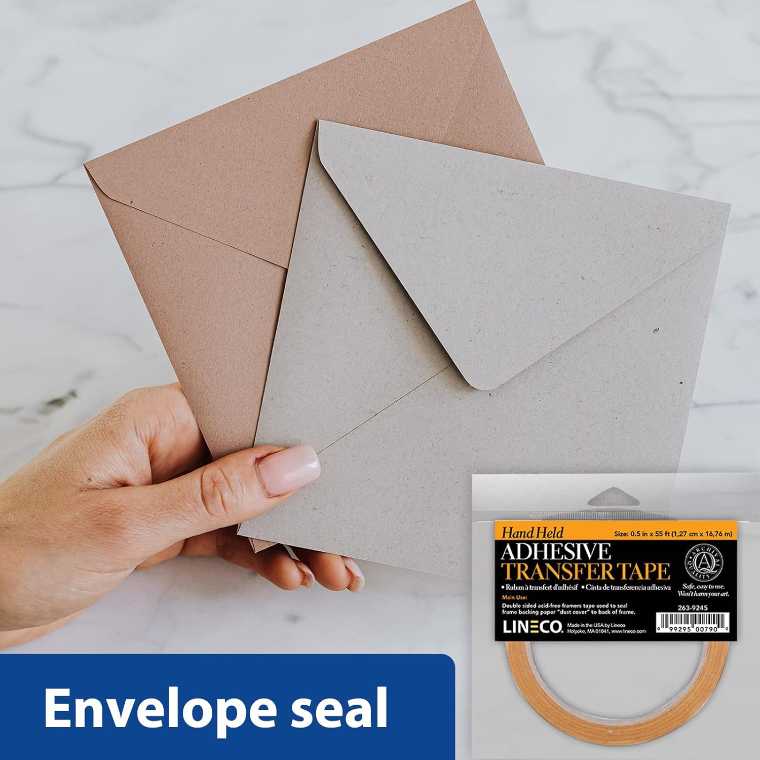 , Reverse Wound Acid-Free 2 Mil Adesive Transfer Hand Held ATG Tape. Used in Pic