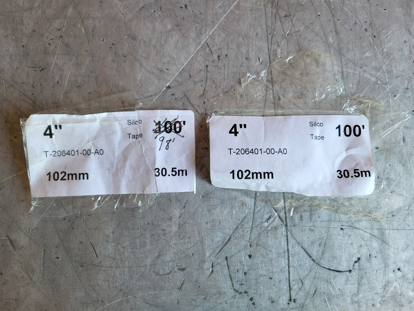 SURPLUS NEW SILCO T-206401-00-A0 Lot of 4in. x 102mm SILCO Industrial Tape –