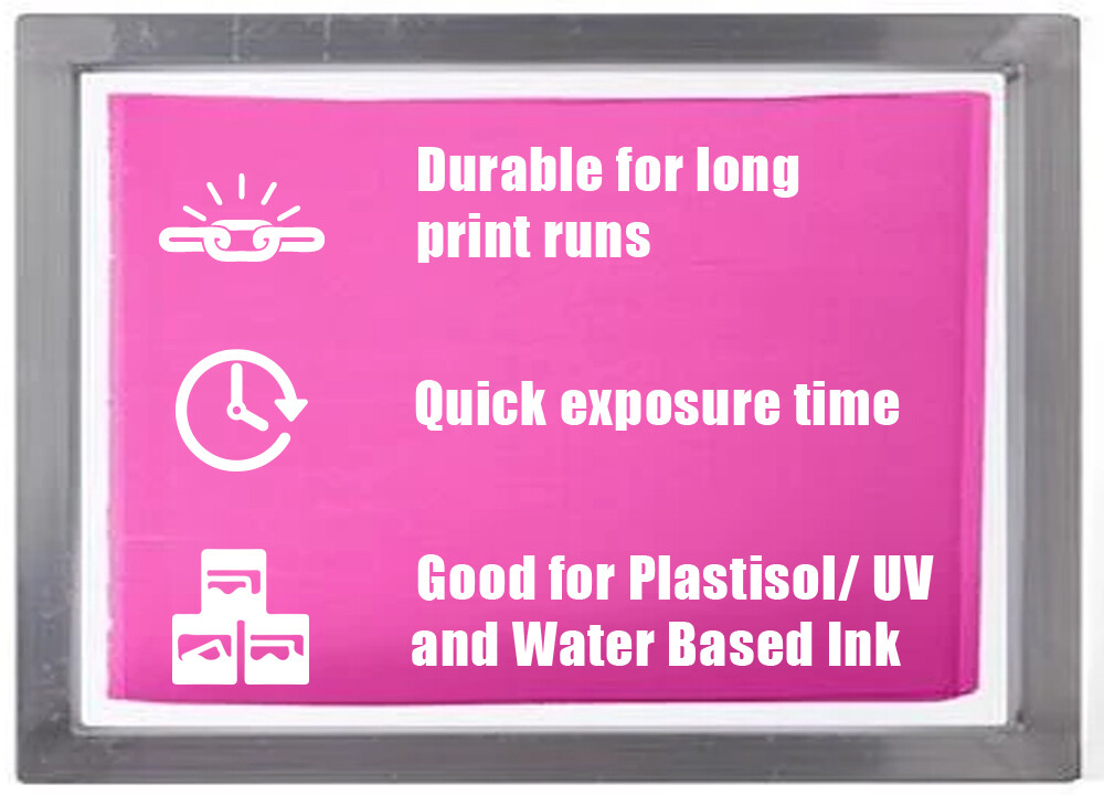Ecotex® Dual Cure Pink Emulsion For Screen Printing – 1 Pint – 16 ounces