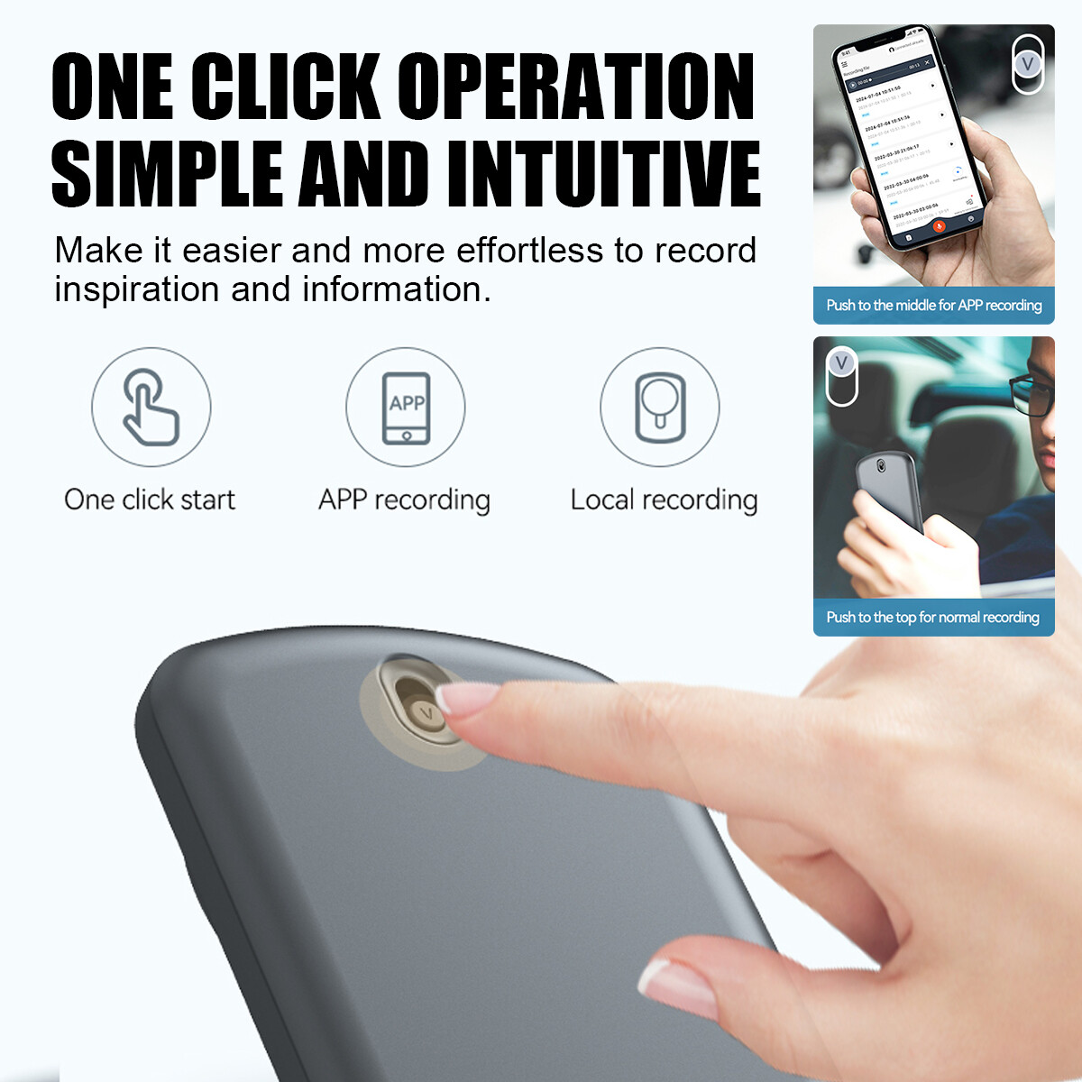 ChatGPT-4 AI Powered Phone Call Recording Voice Recorder APP Control Audio 128GB
