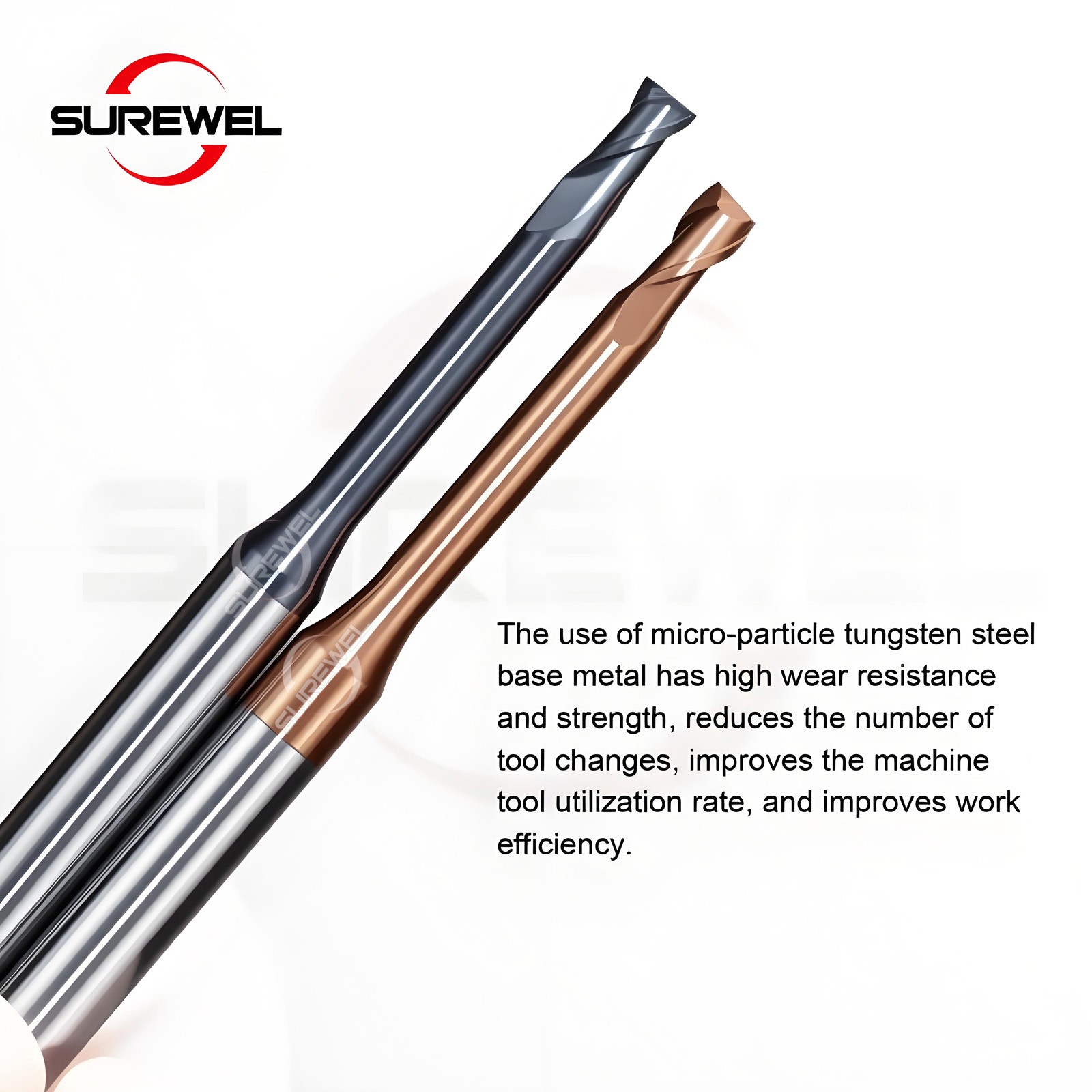 2 Flute Carbide Long Neck Milling Micro Diameter End mill 0.2mm to 3mm CNC tools