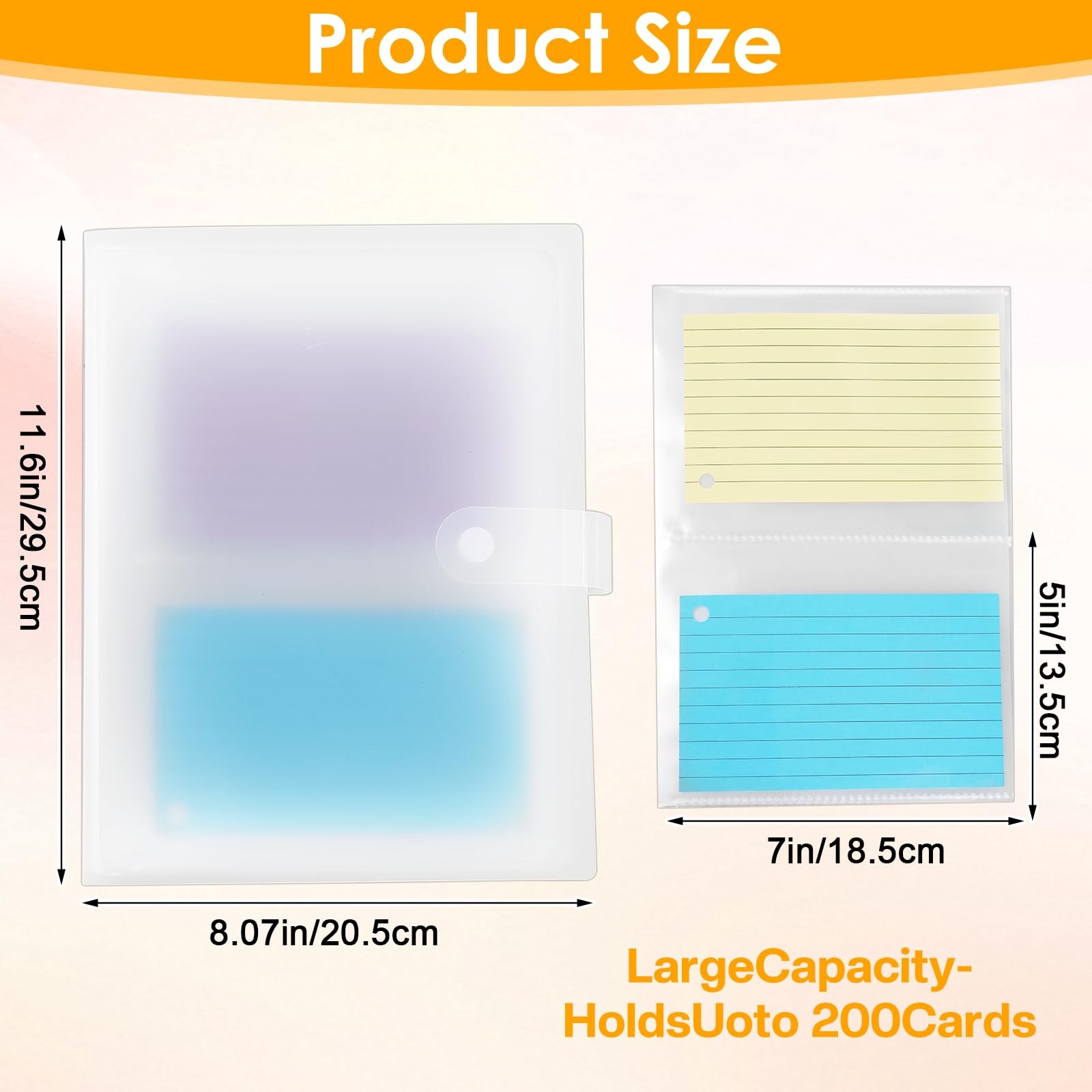 5×7 Index Binder with Clear Plastic Sleeves, Small Organized Folder for Recip…