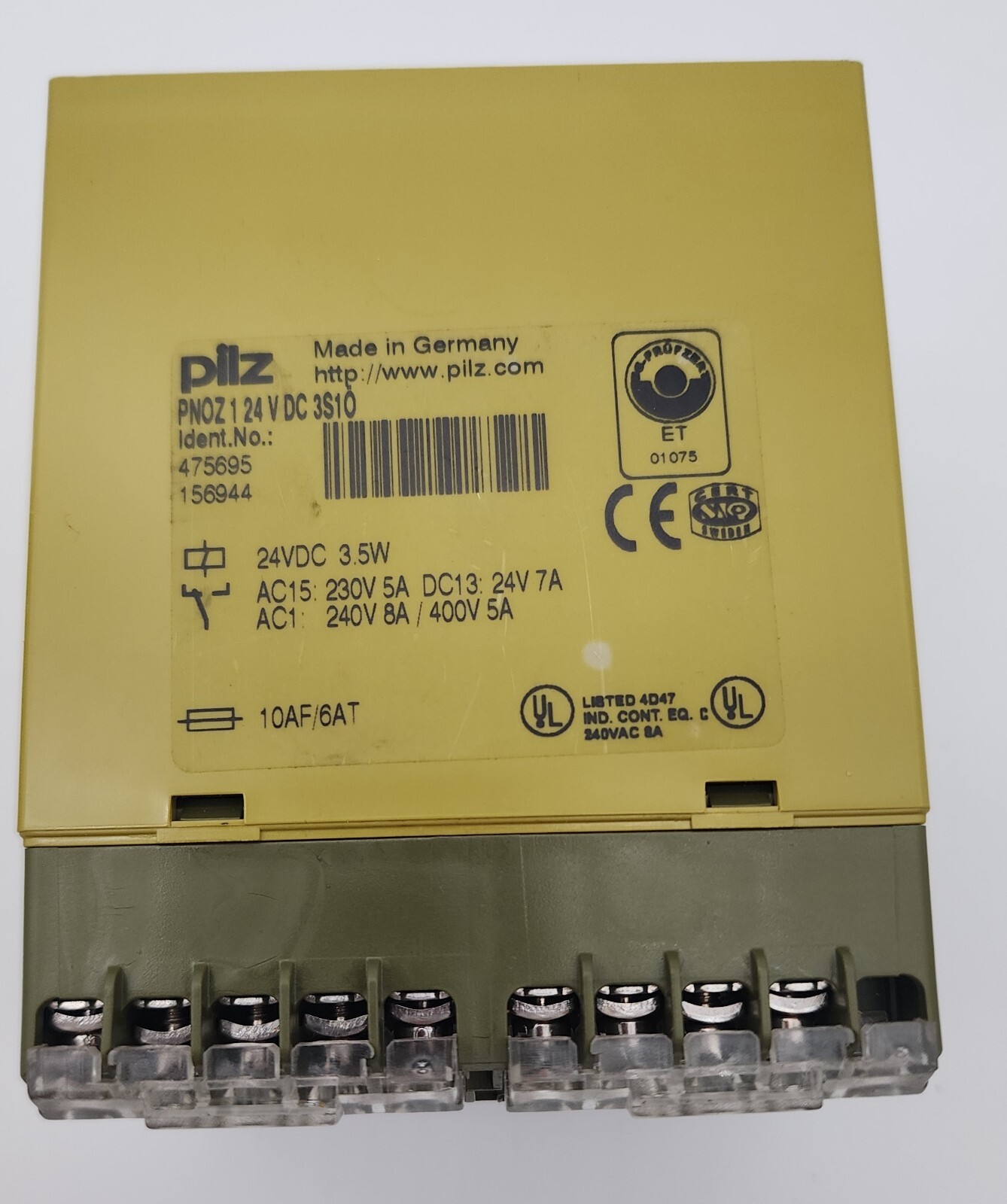 PILZ 475695 PNOZ 1 24VDC 3S 1O Safety Relay *NDA AVAILABLE*
