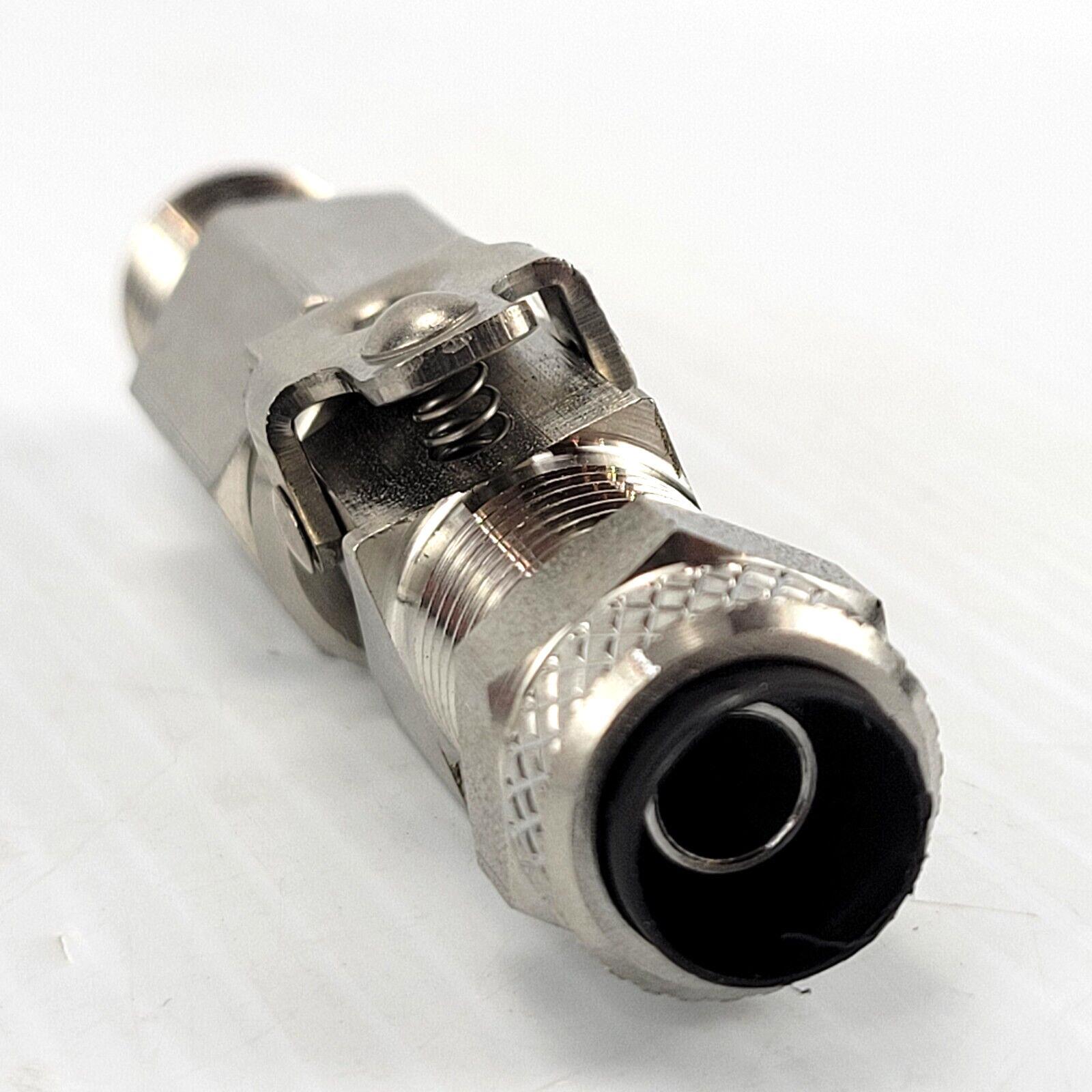Quick Disconnect 3/8″ Tube Coupling W/valve For Gas 150PSI Socket & Plug 316 SS