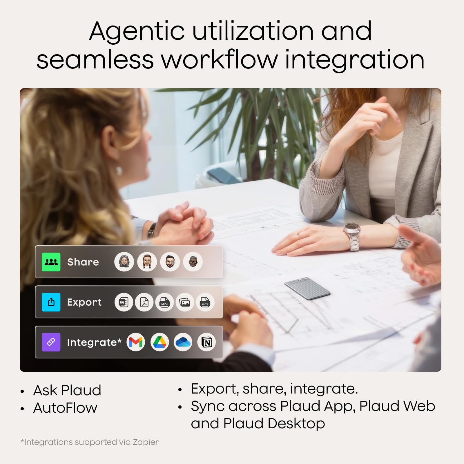 Note AI Voice Recorder Transcribe & Summarize, Silver, Non-Pro Version