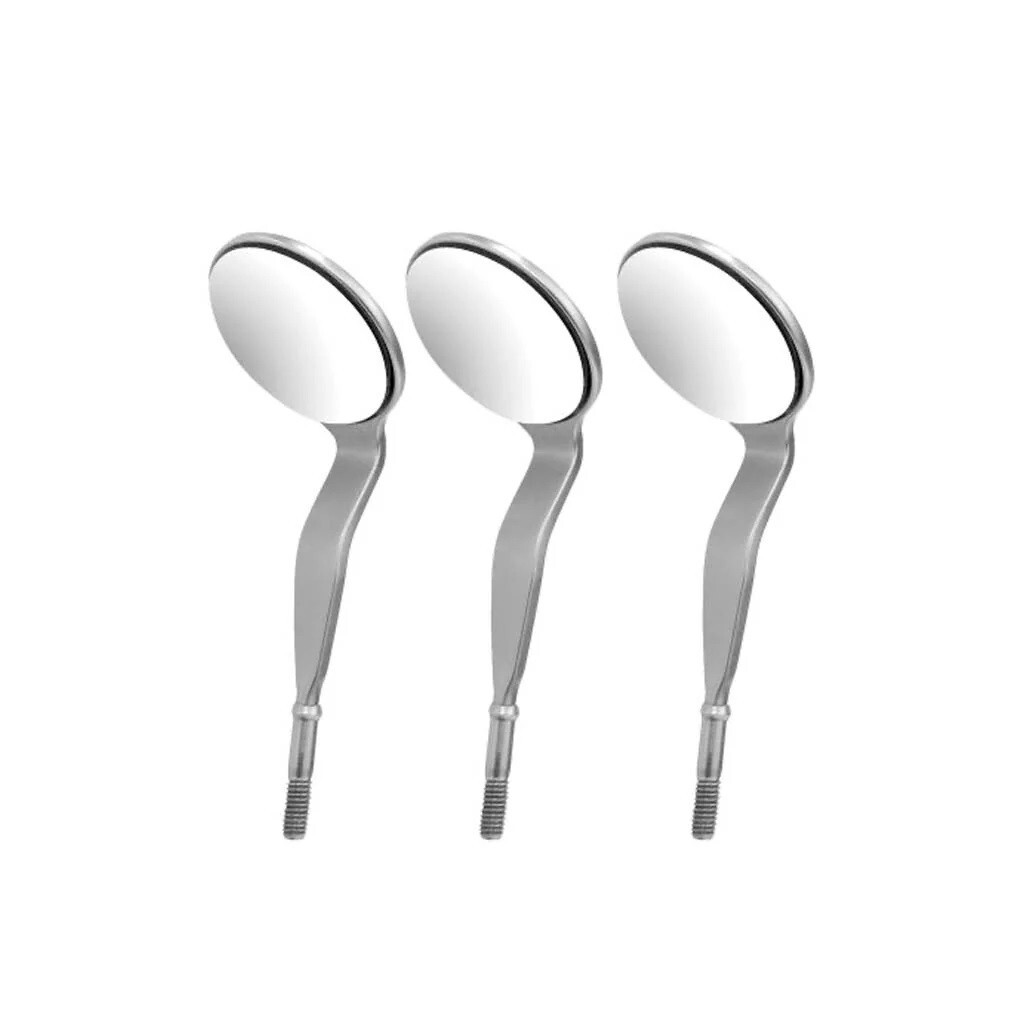 Dental Mouth Mirror Cone Socket Double-Sided Rhodium Front Surface Mirror #5