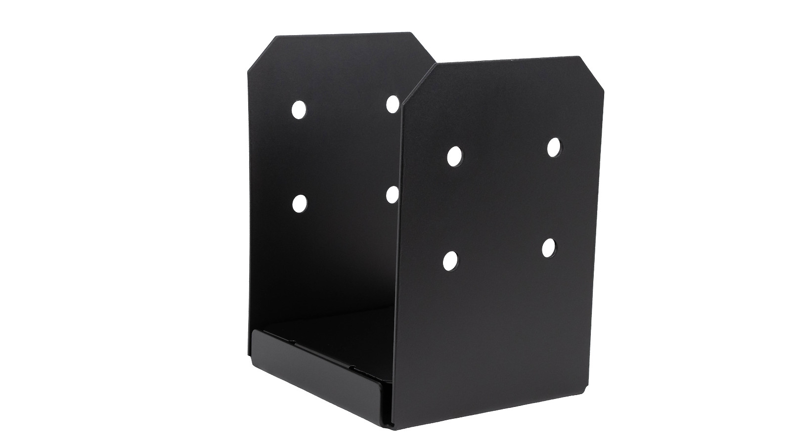 8×8 Post Base Bracket for Pergola Black Powder Coated Steel w/ 1″ Standoff 4 PCS