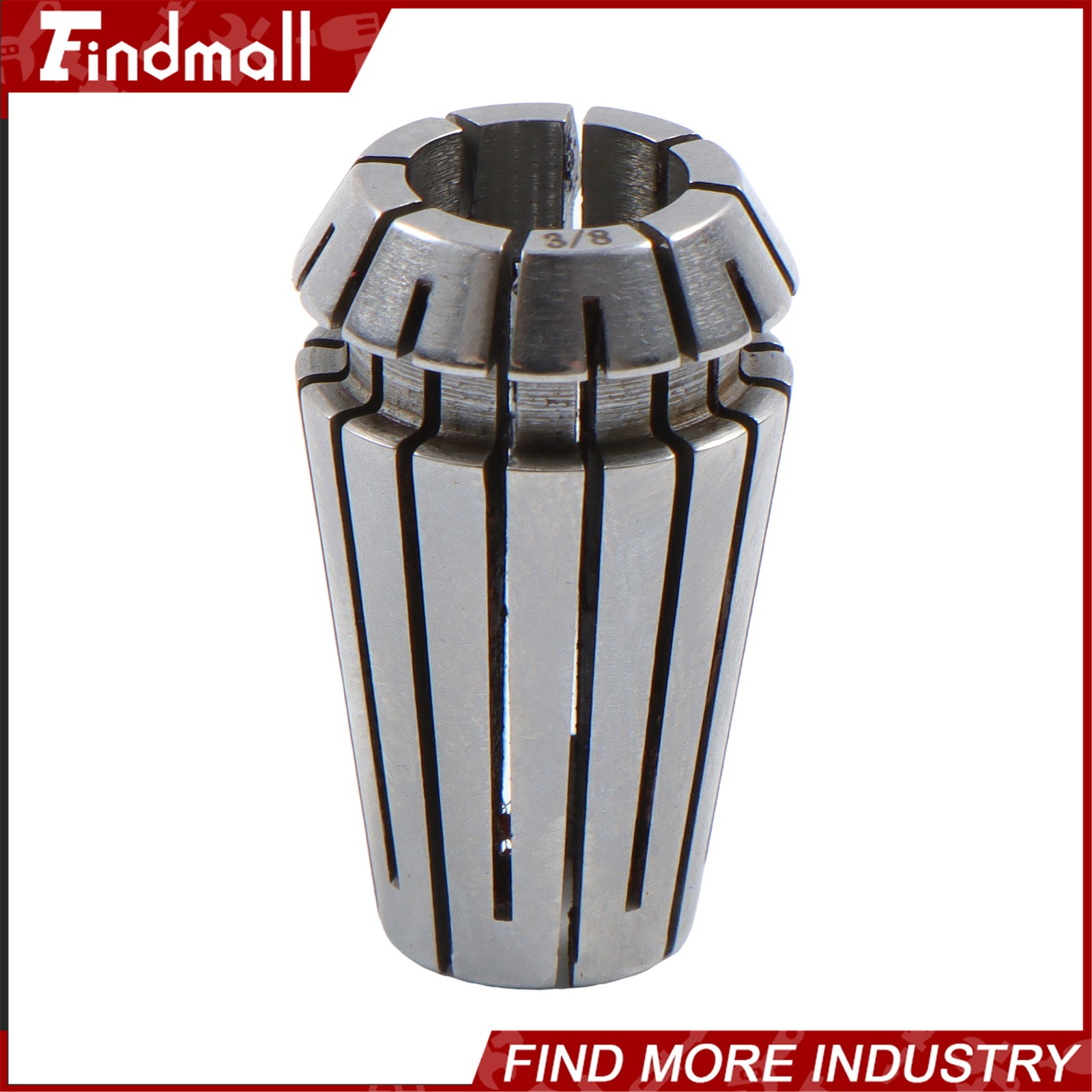 Findmall ER16 Collet Set 10 Pack Precision 3/32 to 3/8 Inch by 32nds 0.0002 TIR