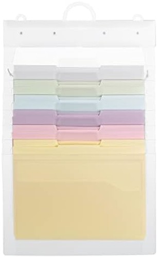 SMEAD Cascading Wall Organizer Gen 2, 6 Pockets, Letter Size, Pastel (92064)