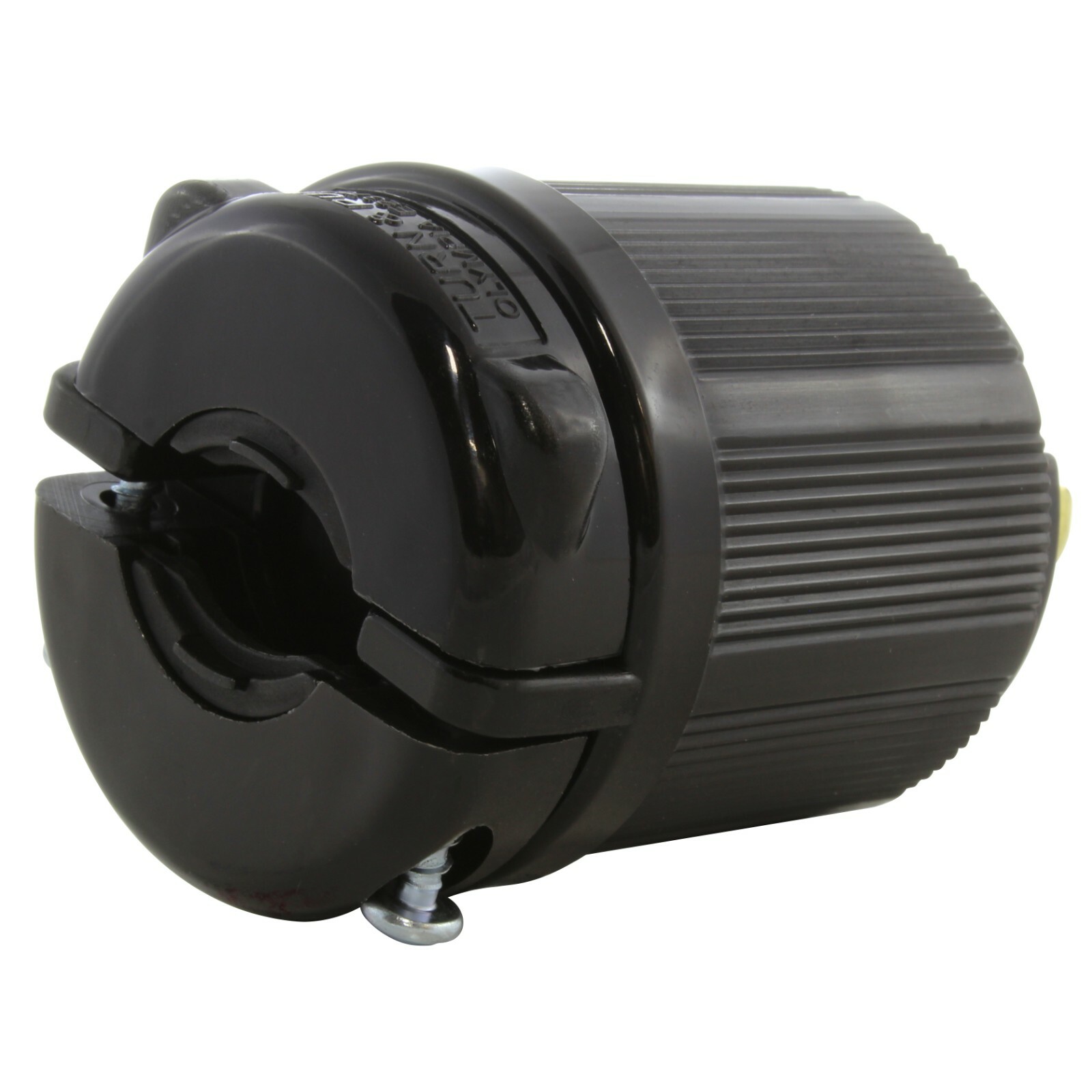 NEMA L21-30P 30A 120/208V 3-Phase 5-Prong Locking Male Plug Assembly in Black