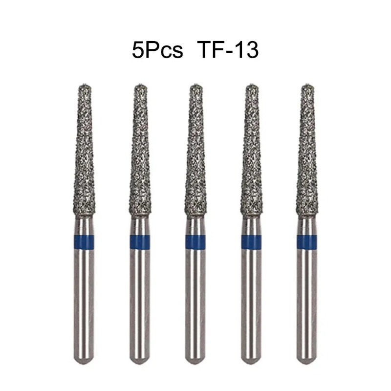 ELIJAH Bur Dental Diamond Drill Burs for High Speed Handpiece Silver 5Pcs/Pac