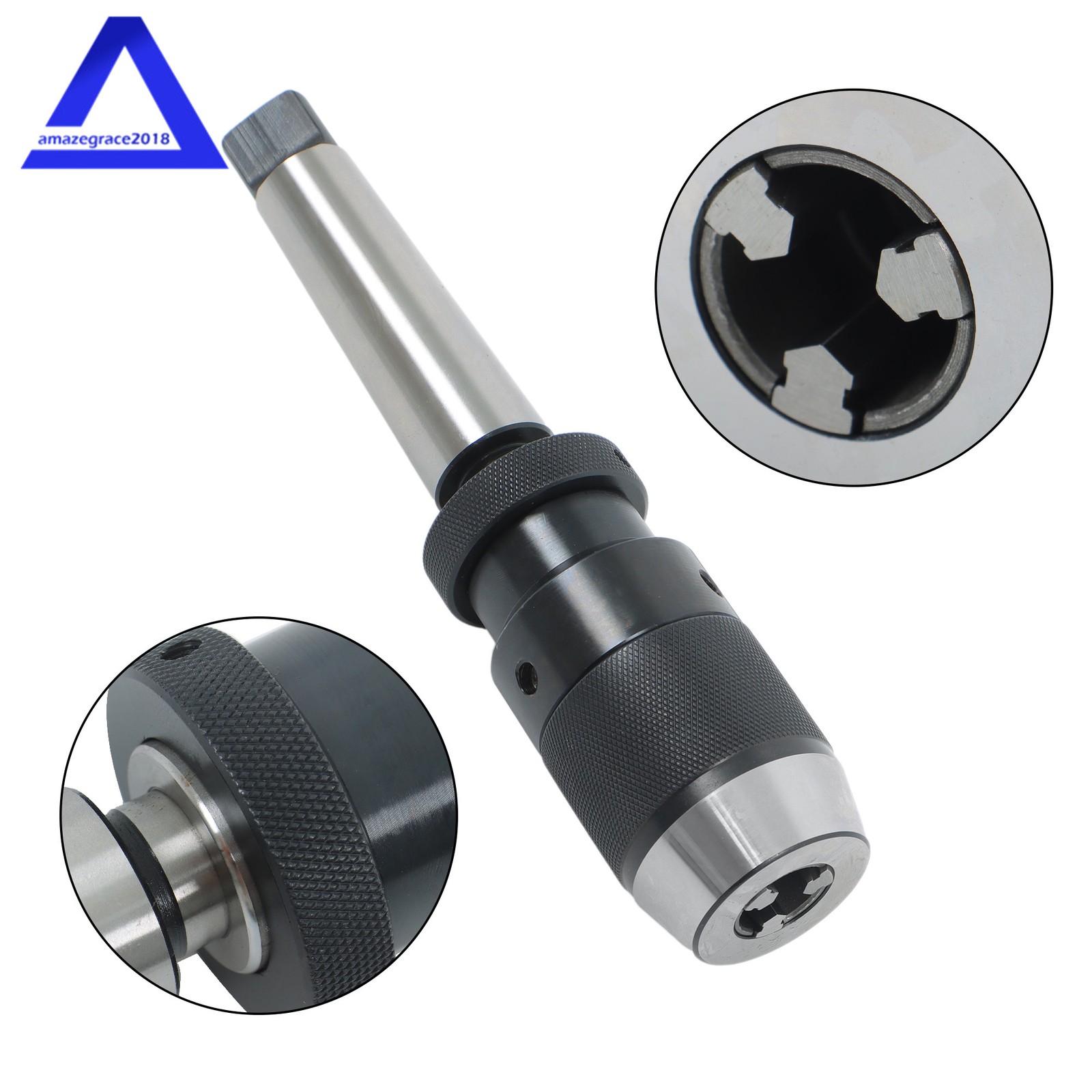 Keyless 3/16″-3/4″ Drill Chuck Self Tighten With Morse Taper #4 MT4 Arbor