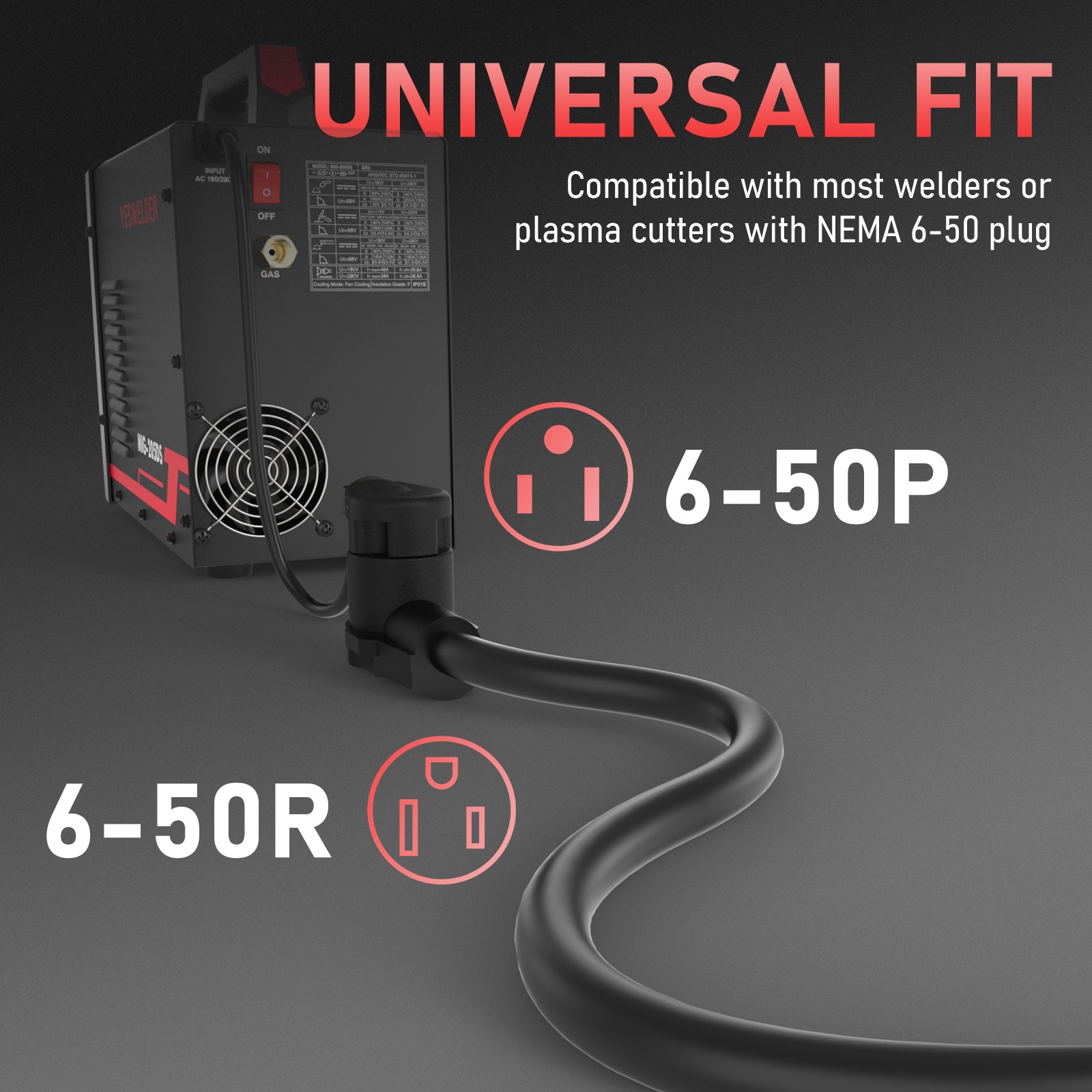 20ft/40ft 250 Volt 50 Amp, 10/3 Welder Extension Cord for Welding Machine