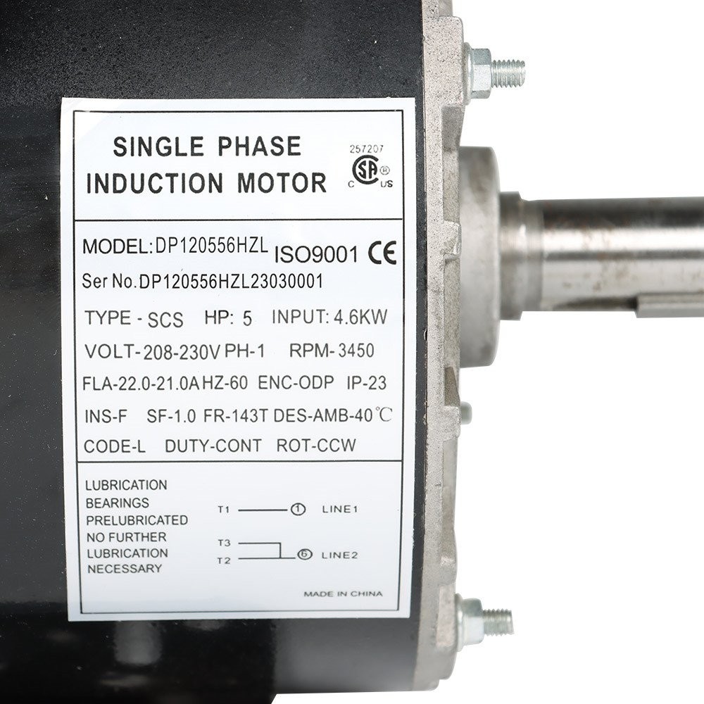 5 HP 1Phase Compressor Duty Electric Motor 230V 3450 RPM Frame-56HZ 7/8” Shaft