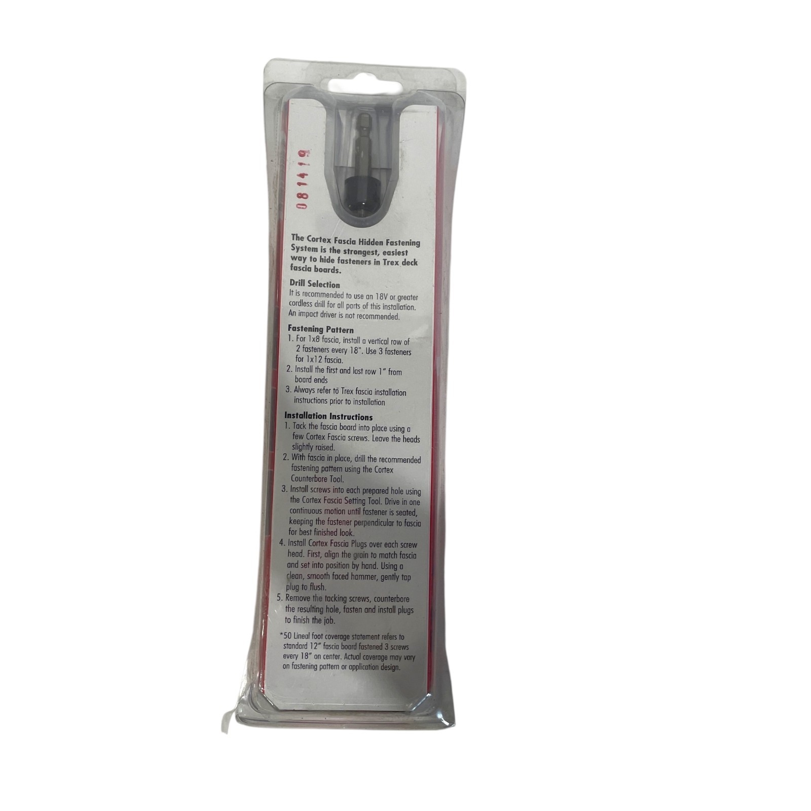 FastenMaster Cortex for Trex Fascia Tree House 1-3/4″ Hidden Fastener Kit 100pc
