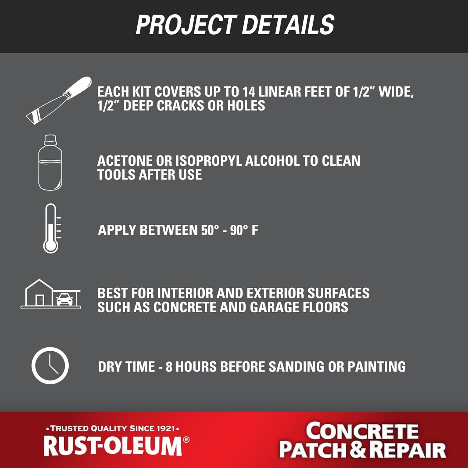 Rust-Oleum Concrete Patch & repair kit, 24oz – 301012