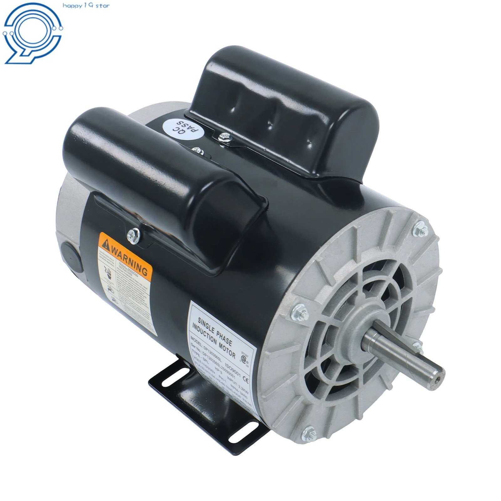1 Phase 115-230 Volts 3 HP SPL 3450 RPM Electric Motor 56 Frame 5/8″