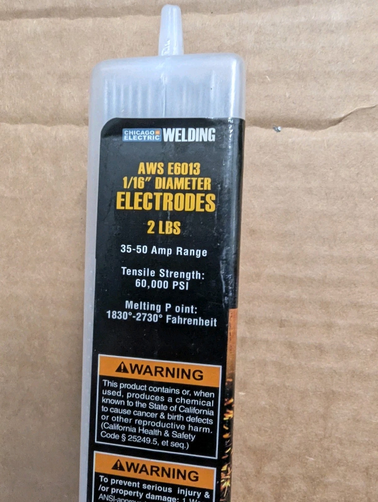 2 Chicago Electric 1/16 IN AWS E6013 WELDING Electrode 60,000lb Tensile Strength