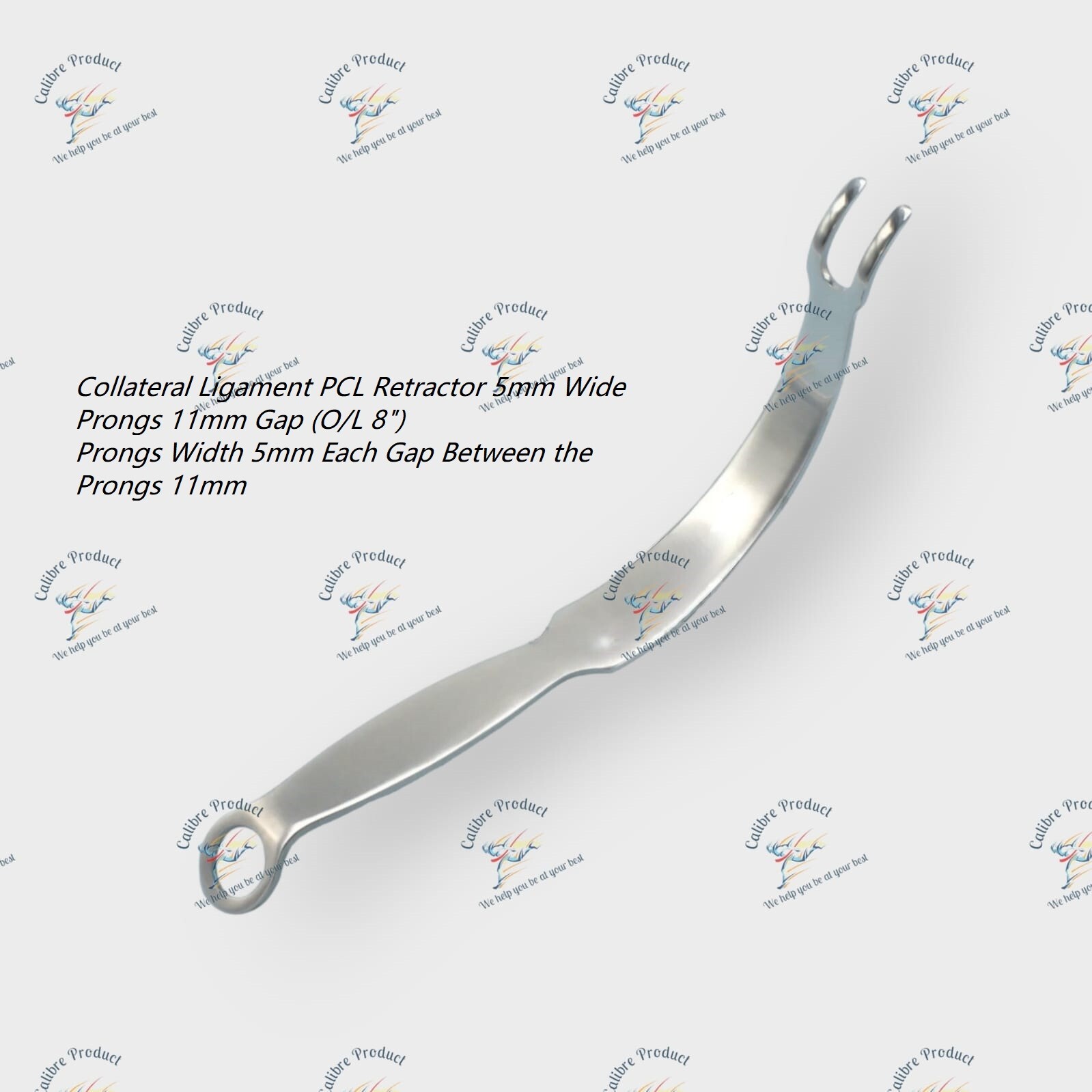 PCL Ligament Standard/Collateral Retractor 5mm Wide Prongs Orthopedic Set of 2