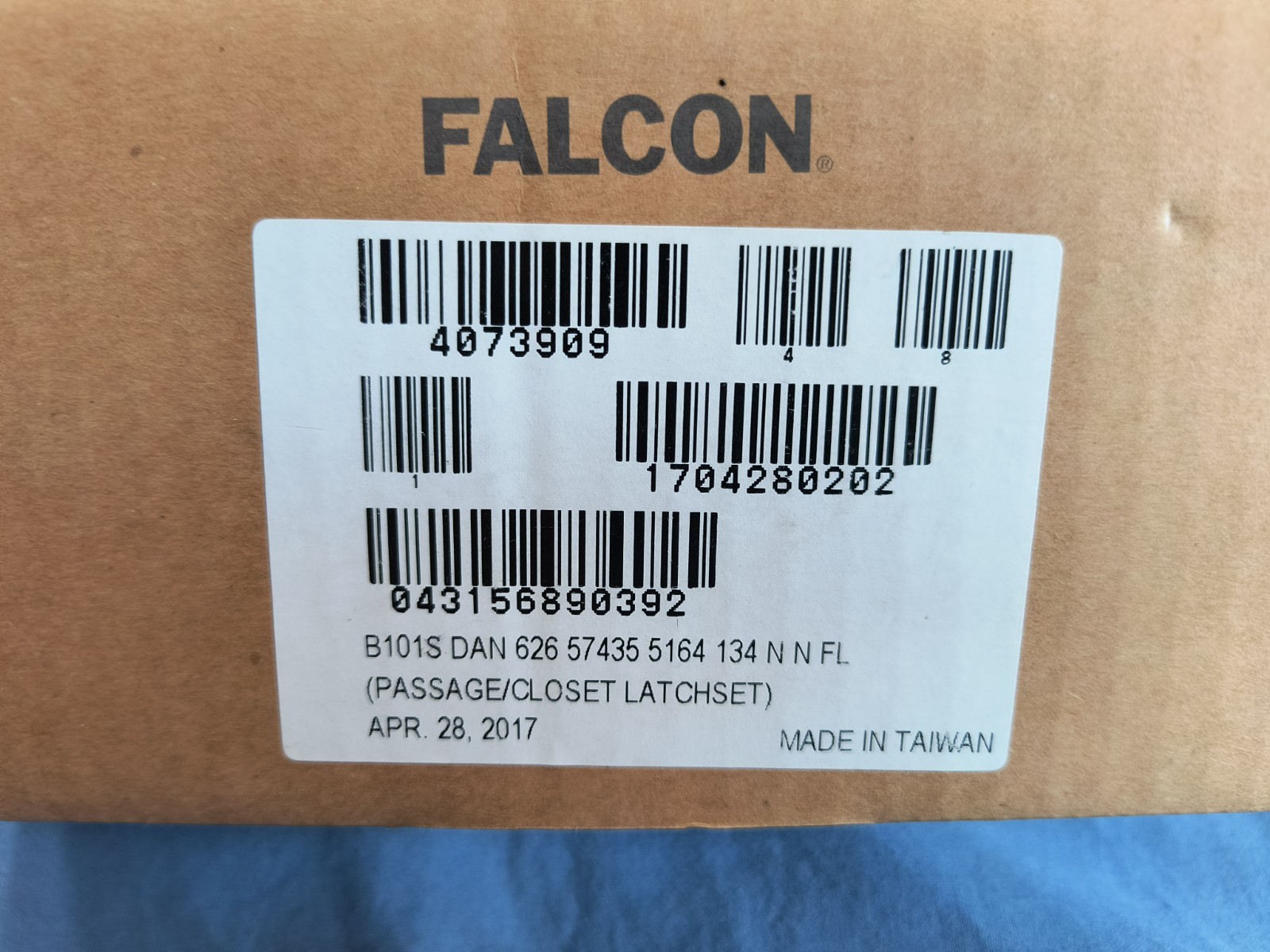 NOS Allegion Falcon B101S Dane 626 Grade 2 Passage Lever Door Knob Set ADA 3 Hr