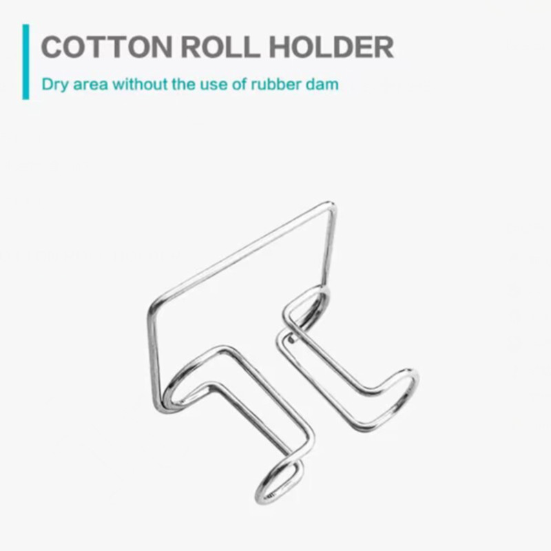 4 Pcs/Box Dental Dry Area No-Rubber Dam Stainless Steel Clip Cotton Roll Holder