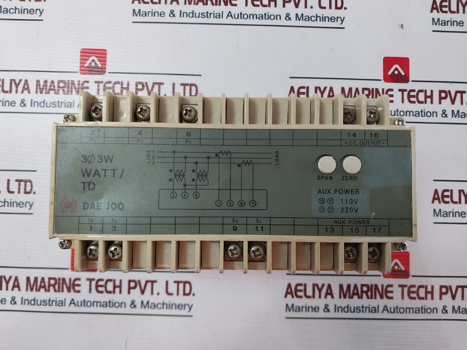 DAE JOO DT-33W-A1 Transducer 110V-220V 50-60HZ 4-20MA Output DC 24V AUX.POWER