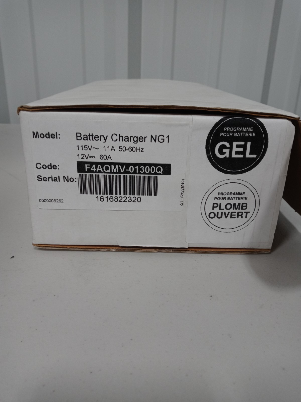 Zivan NG1 Battery Charger 115V – 11A 50-60Hz/12V – 60A 480AH / GEL / New w. Box