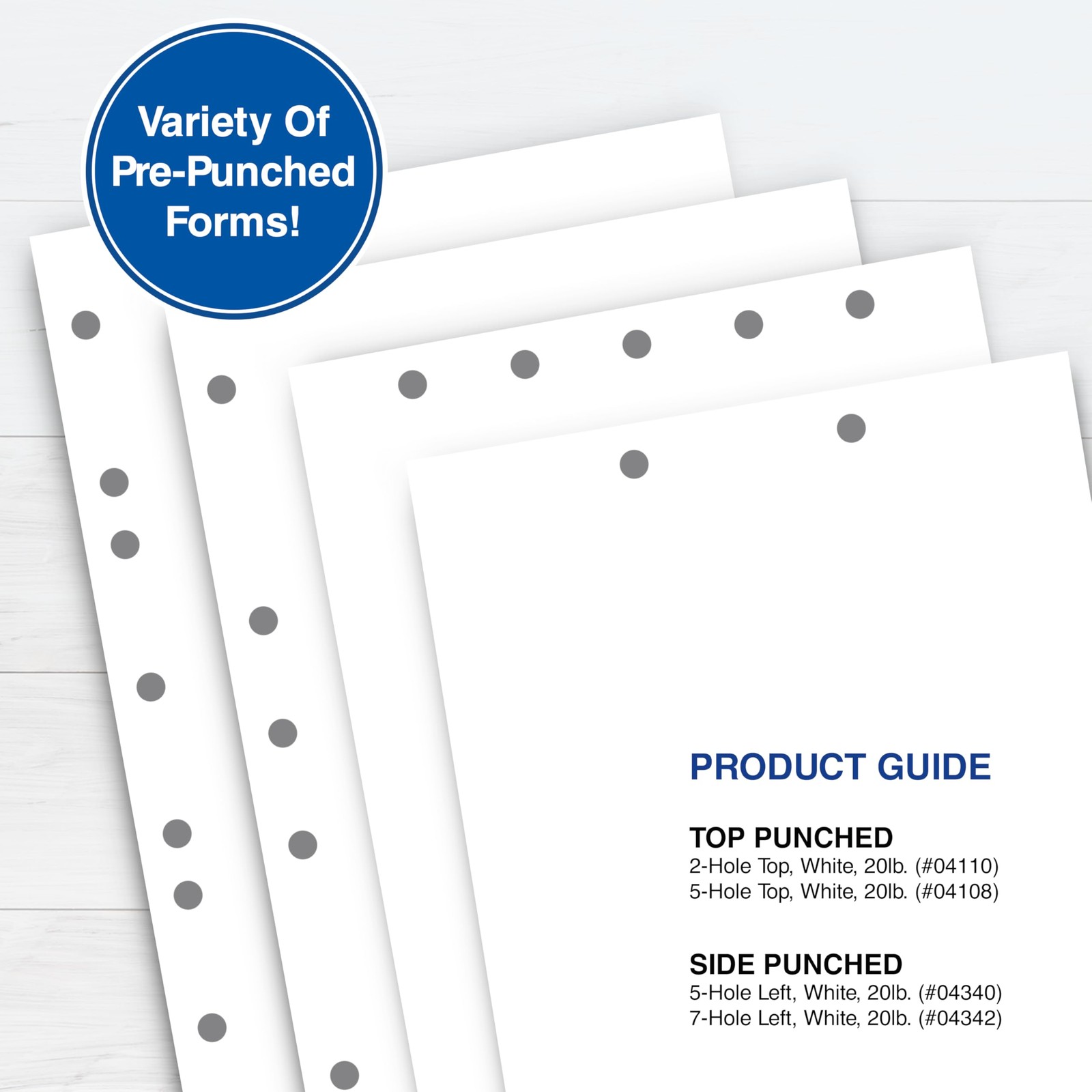Professional 2 Hole Punch Top Paper – Pre-Punched for Folders, Binders, & Cli…