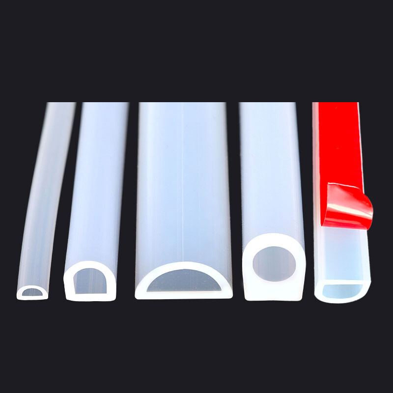Adhesive D-Shaped Seal Strip – for Cabinet/Door Soundproofing | Silicone