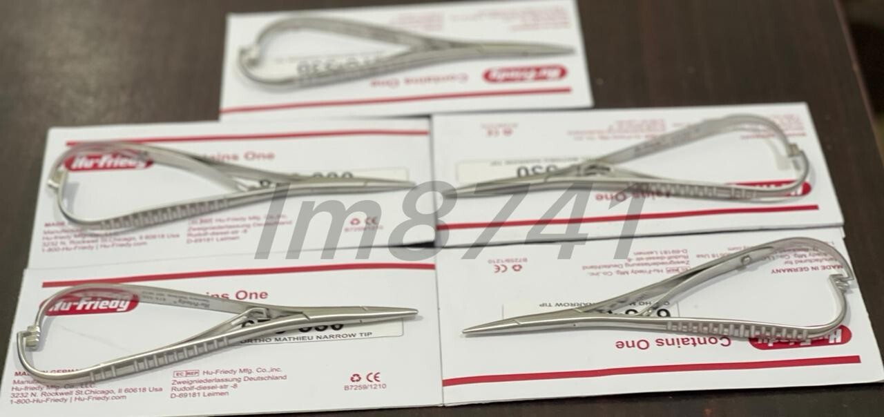LOT OF 5 HU FRIEDY Mathieu Narrow Tip Orthodontic Plier | 678-330