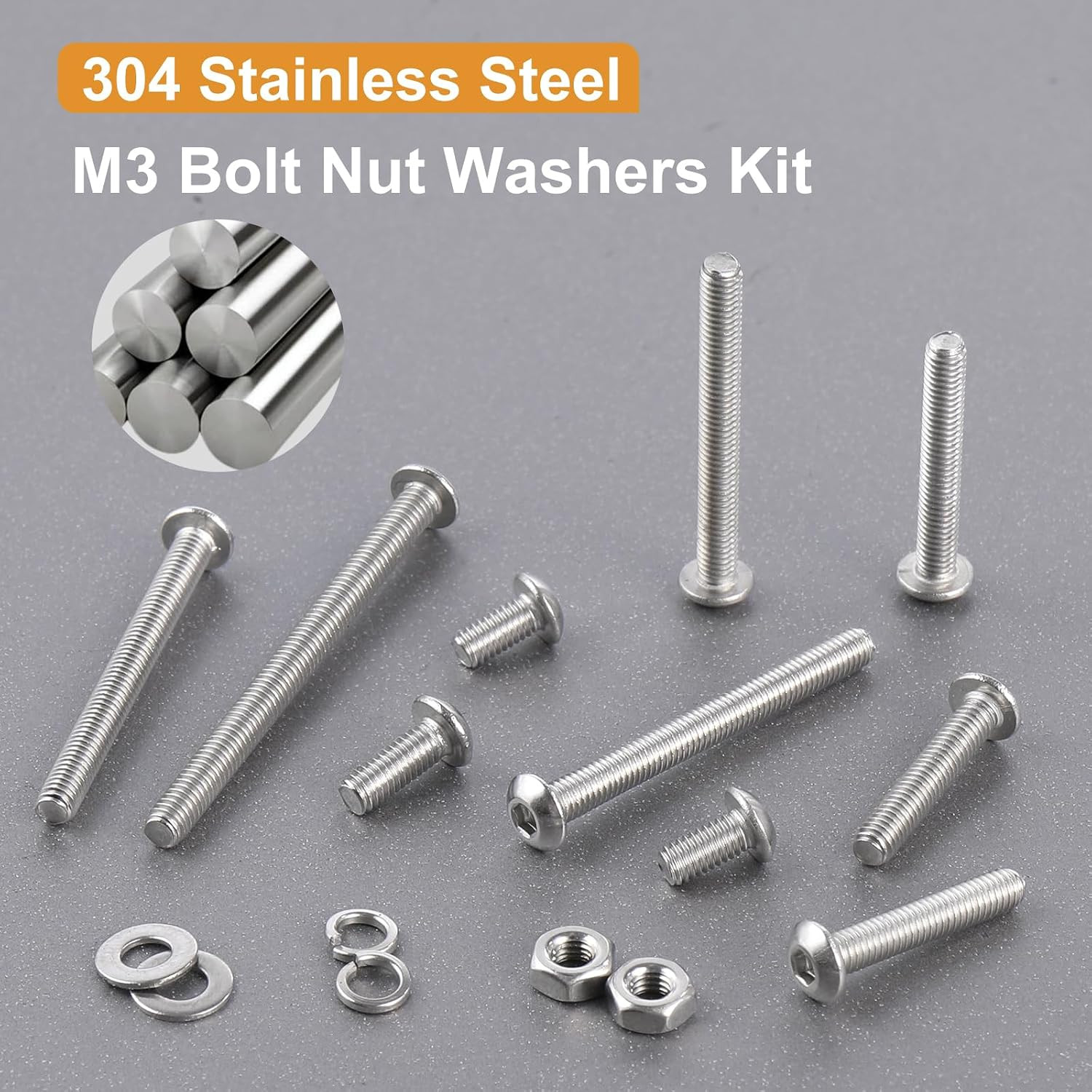VGBUY 600Pcs M3 Screw Assortment Kit, M3 Screws (8 Sizes 6-30Mm) for 3D Printer