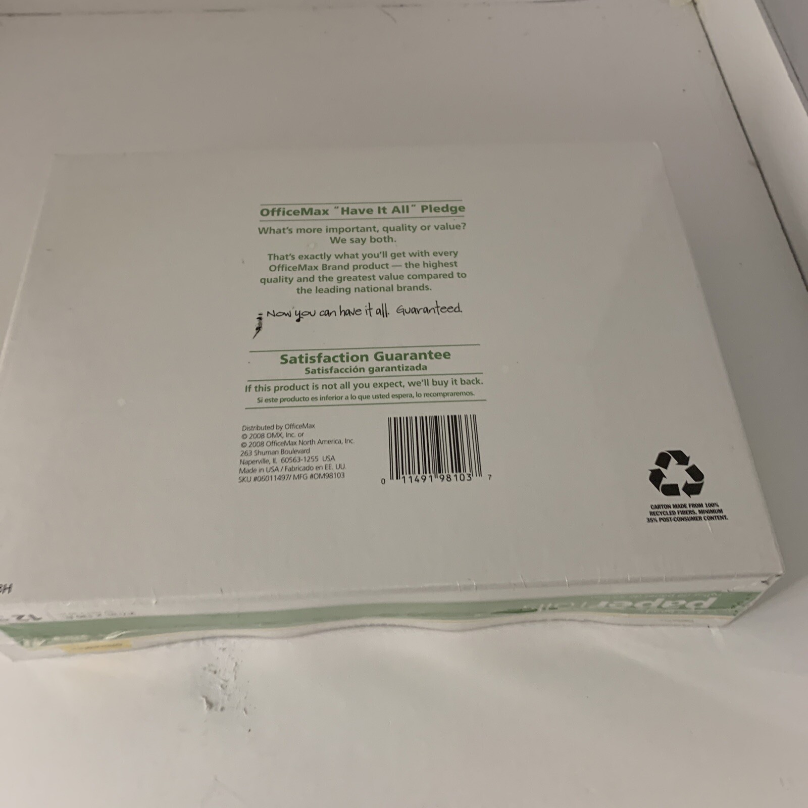 OFFICE MAX 2-1/4 in x 130 ft Bond Paper Rolls (57mm x 39m) OM98103 12 Rolls