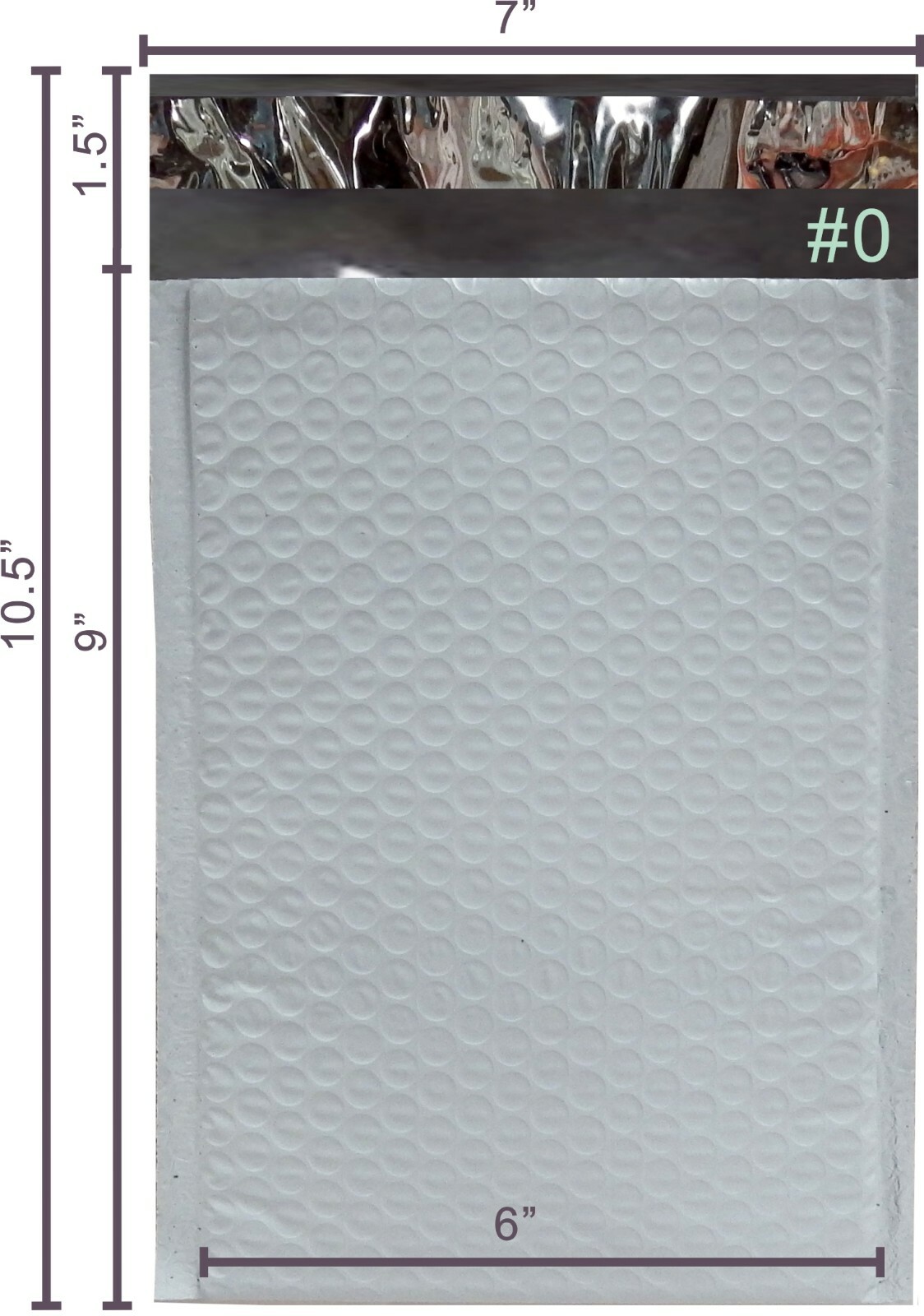Yens® 500 #0 6×10 Poly Bubble Padded Envelopes Mailers inner 6×9