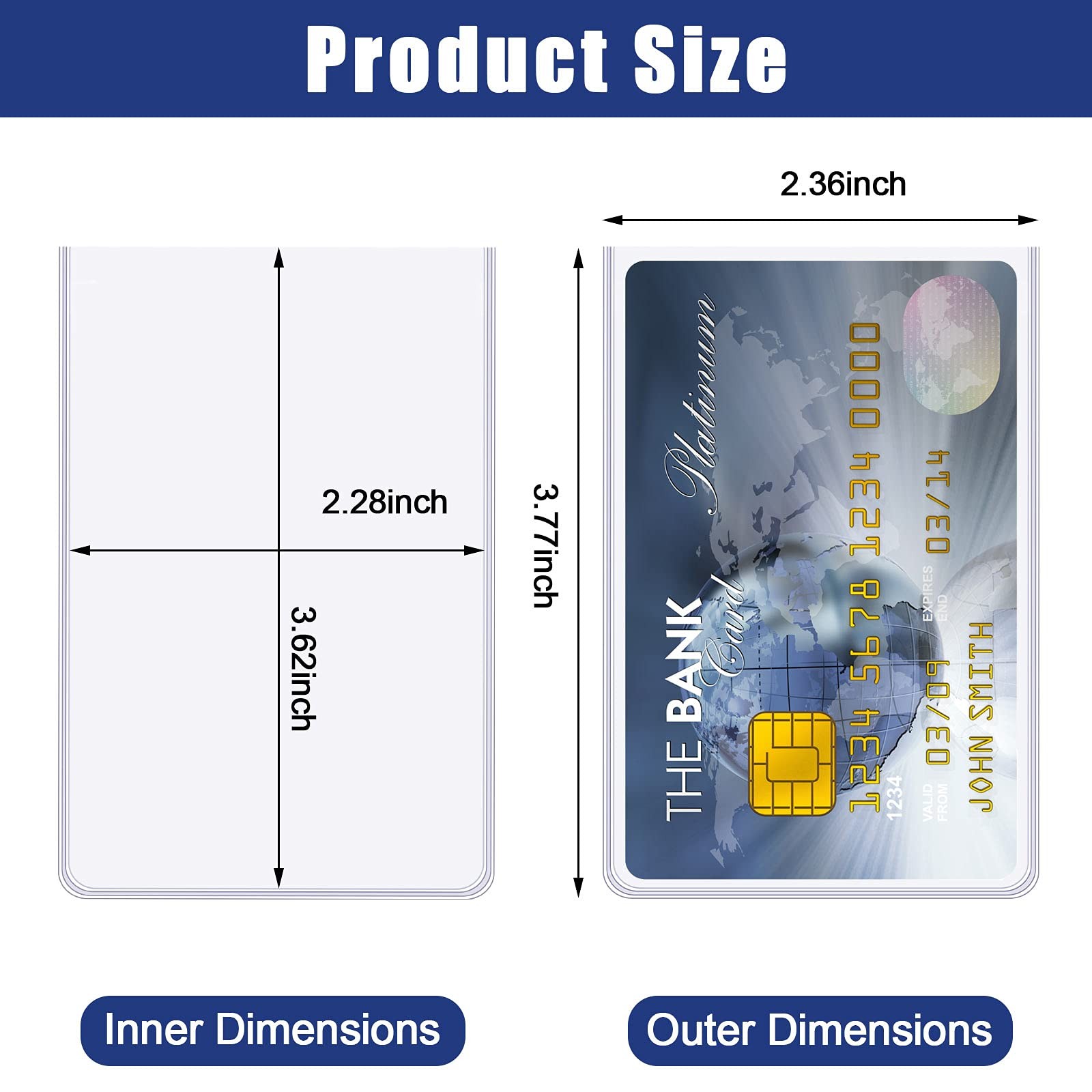 Zonon 48 Pack Medicare Card Holder Protector, PVC Waterproof Multicoloured