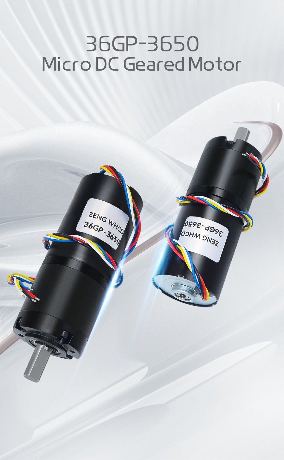 Planetary Reduction Motor DC 12V 24V Brushless Reversible High Torque 36GP-3650