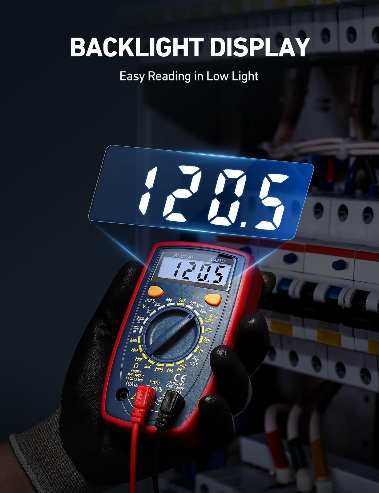 AstroAI Digital Multimeter 2000 Counts AC/DC Voltage Tester