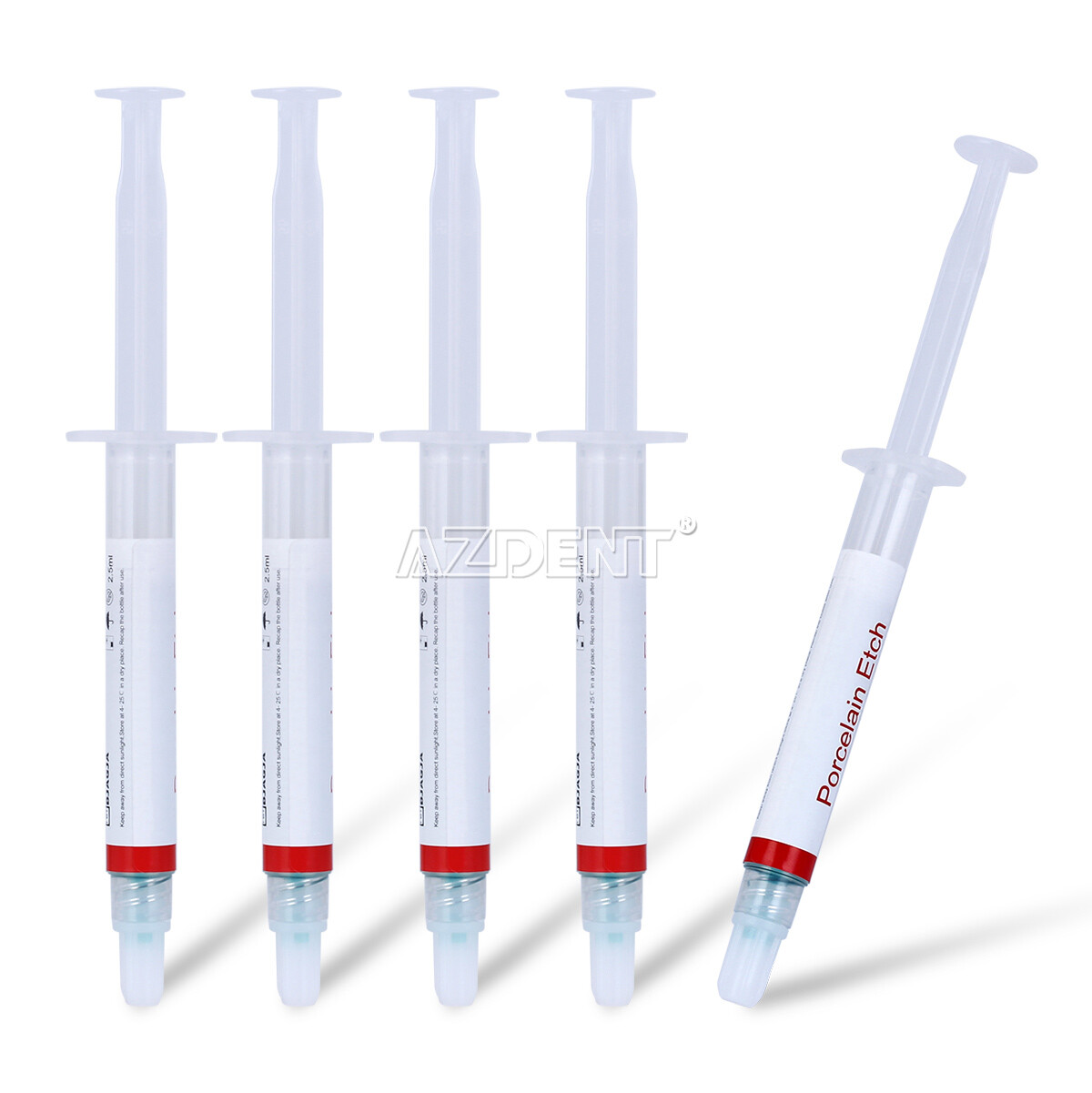 Dental Porcelain Etch Gel 9.5% Hydrofluoric Acid Etchant &3X Disposable Tips USA