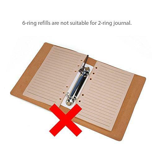 Refills Lined Paper, MALEDEN Refillable A6 Paper for 5×7 Journal Notebook