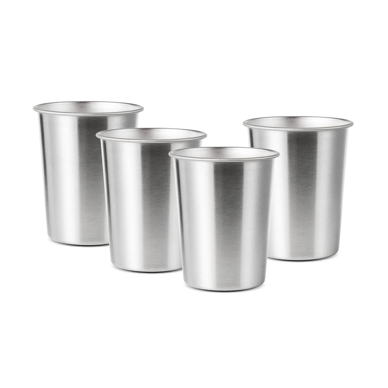 4Pack 6oz Small Stainless Steel Cups, BPA Free Healthy Pint Drinking Cups Met…