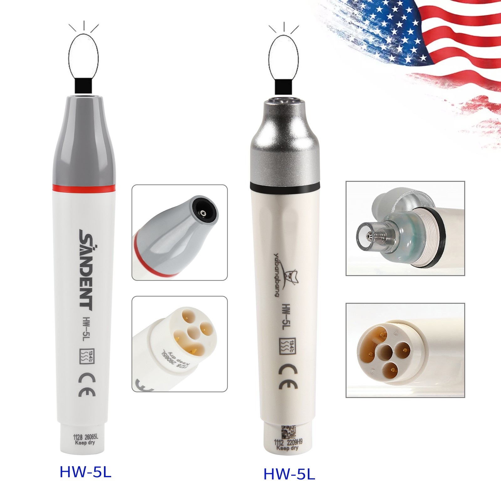 Dental LED Ultrasonic Scaler Handpiece HW-5L FIT Yabangbang/EMS Satelec