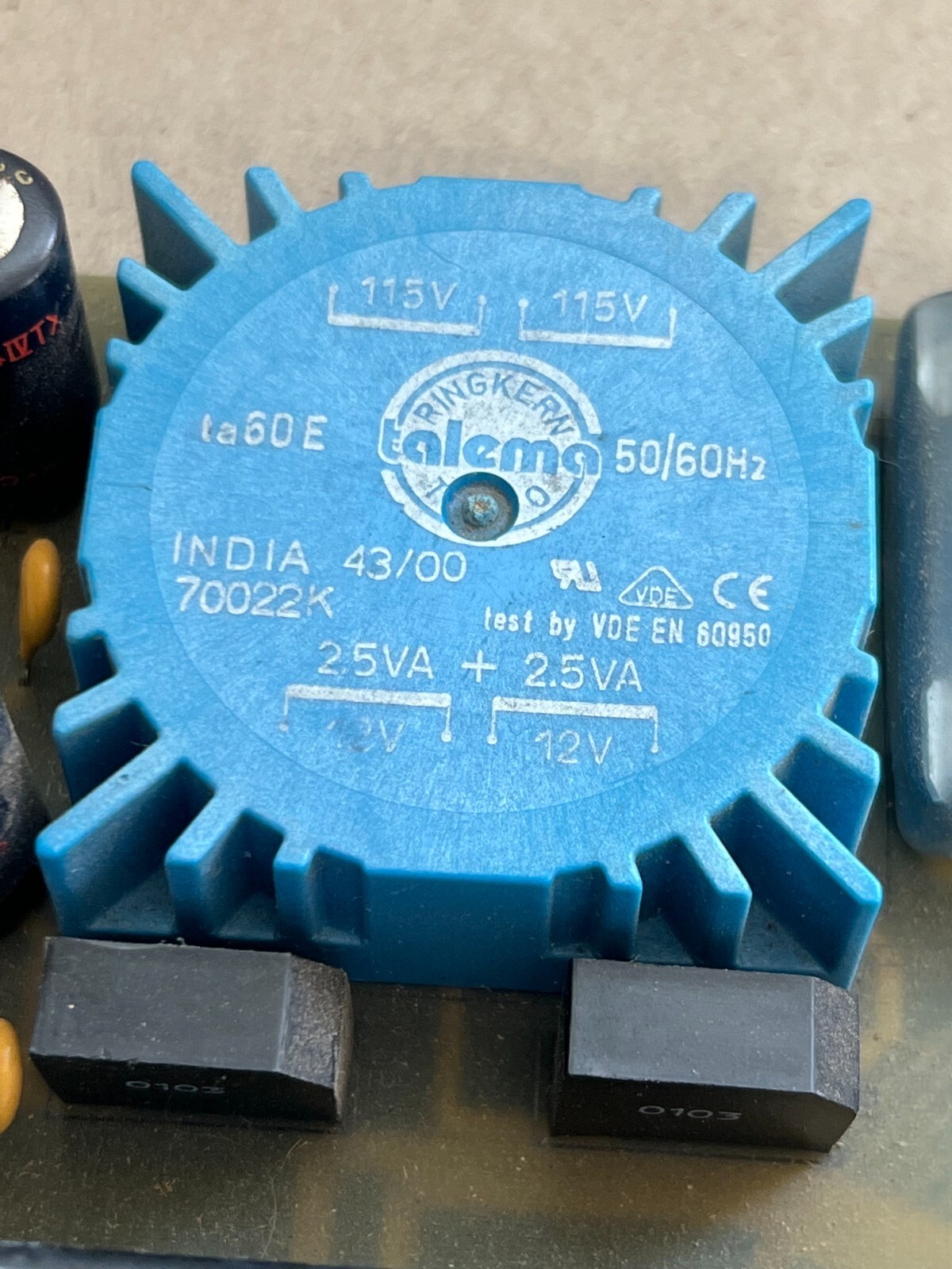 Circuit Board, (12) Crydom D2W202F, (1) Crydom PFE240D25, (1) Talema TA60E